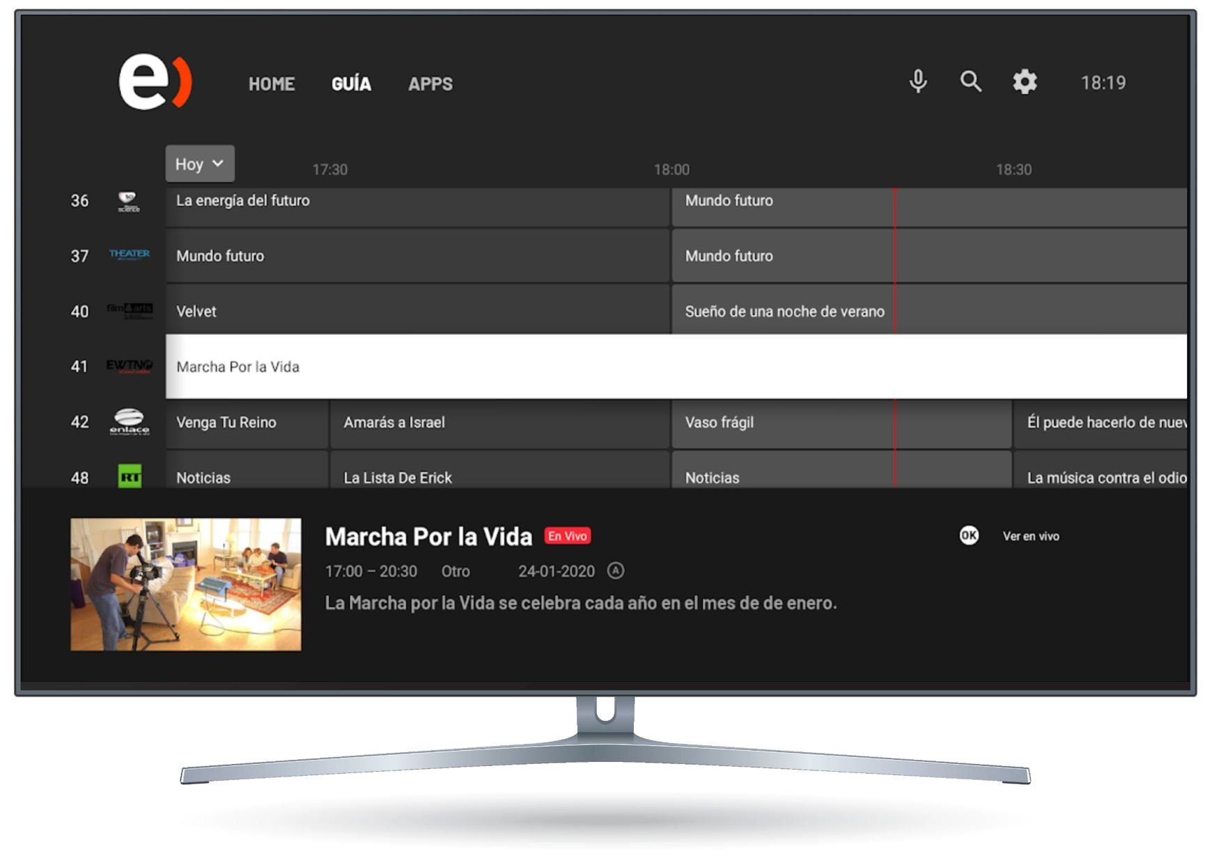 Entel TV UI Android with TV - May 27 2021